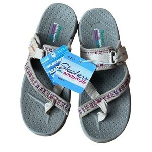 Women's 9 Sandals SKECHERS Reggae - All Natural/ Taupe Vegan NWT Washable